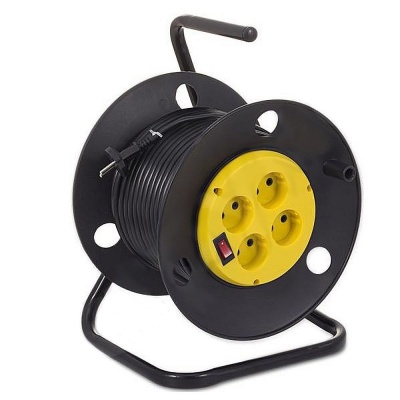 Удлинитель силовой Союз на катушке с 4 розетками 20А/250В 4000Вт 50м