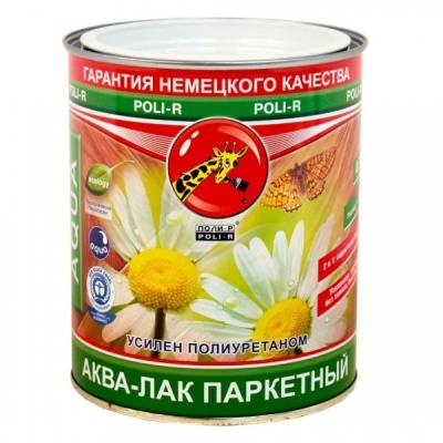 Лак Poli-R Аква паркетный шелковисто-матовый 2,5л (2шт/уп)