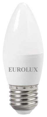 Лампа светодиодная Eurolux 6Вт(40Вт) 540лм E27 Т/С (2700K) свеча C37