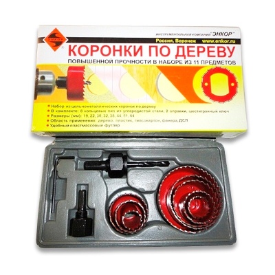 Набор коронок по дереву Энкор 11 предметов (8 коронок) (40шт/ящ)