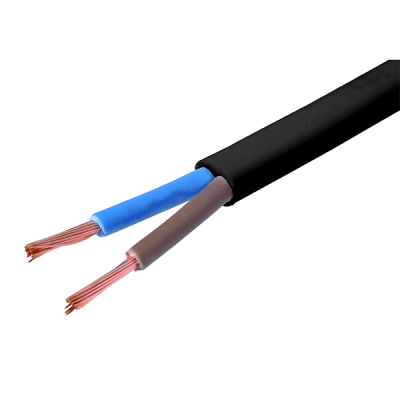 Электропровод ПВС 2х1,5 черный 100м (медь) ТУ