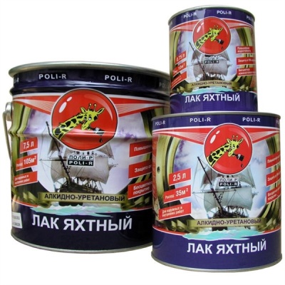 Лак Poli-R яхтный полуматовый 2,5л (4шт/уп)