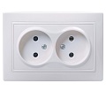Розетка iEK Kvarta 2-мест.