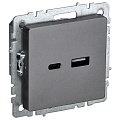 Розетка iEK Brite USB A+C