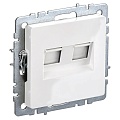 Розетка iEK Brite двойная RJ11+RJ45