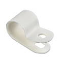Скоба iEK крепежная, нейлоновая белая