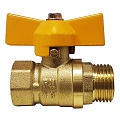 Кран шаровой латунь газовый STT (бабочка)