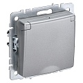 Розетка iEK Brite 1-мест. с/з, защитная шторка/крышка 16А IP44