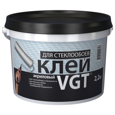 Клей обойный ВГТ для стеклообоев акриловый 2,2кг (4шт\уп)