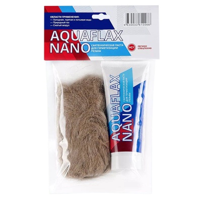 Сантехническая паста для льна Aquaflax NANO 270гр + лен 40гр