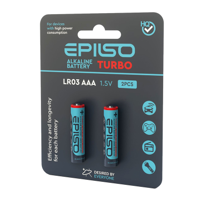 Батарейка Videx AAA/LR03 Blister 2шт TURBO (мизинчик) (2/20/360)