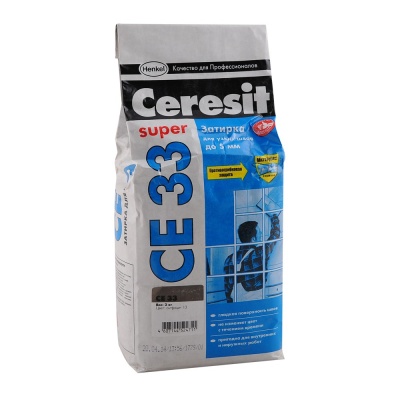 Затирка Ceresit для узких швов до 5мм CE 33 (розовый 34) 2кг (12шт/ящ)