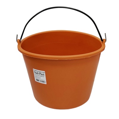 Ведро пластиковое (черное)  с резиновой ручкой 12л (40 шт/уп)