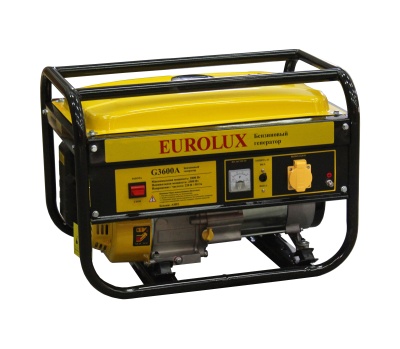 Электрогенератор Eurolux G3600A 2.5кВт, бак 15л. (220Вт)