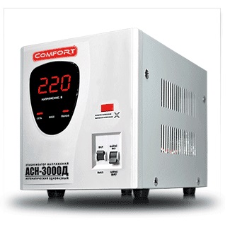 Стабилизатор напряжения Комфорт  3кВт (90-260В) АСН-3000С