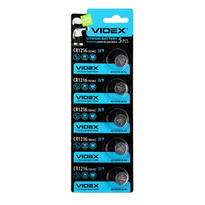 Батарейка Videx CR1216 Lithium (таблетка) (5/100/1200)