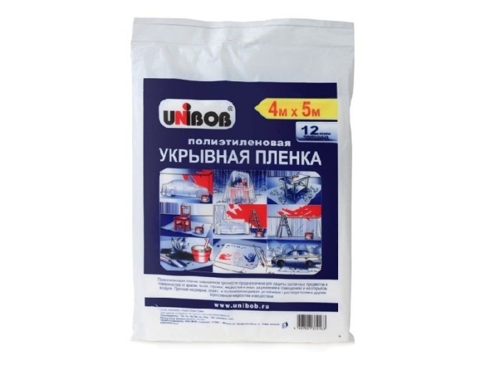 Пленка укрывная Unibob 4м х12,5м х 8мкм (30шт/ящ)