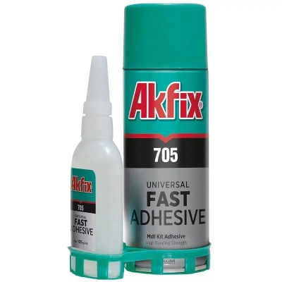Клей Akfix 705 для Экспресс склеивания ( 50гр клей + 200мл активатор) (24шт/уп) Ш