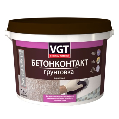 Бетонконтакт ВГТ ВД-АК-0301 грунтовка акриловая 8кг.